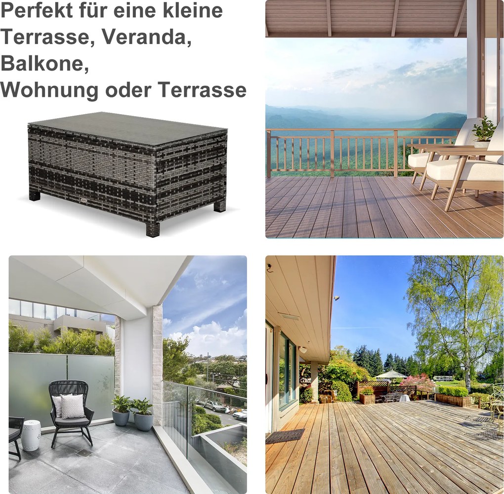 Outsunny stolik ogrodowy, 85 cm x 50 cm x 39 cm