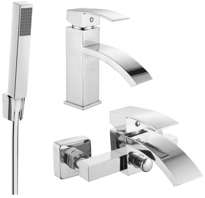 Mexen Libra R77 zestaw wannowy, chrom - 745103R77-00