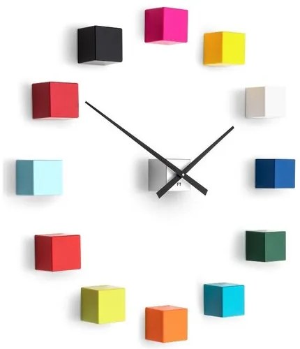 Future Time FT3000MC Cubic multicolor Designowe zegar samoprzylepny, śr. 50 cm