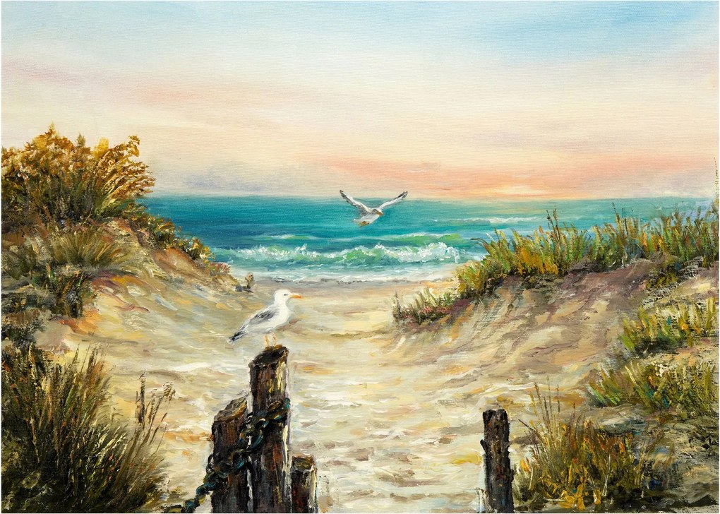 Obraz na szkle - Piaszczysta plaża (70x50 cm)