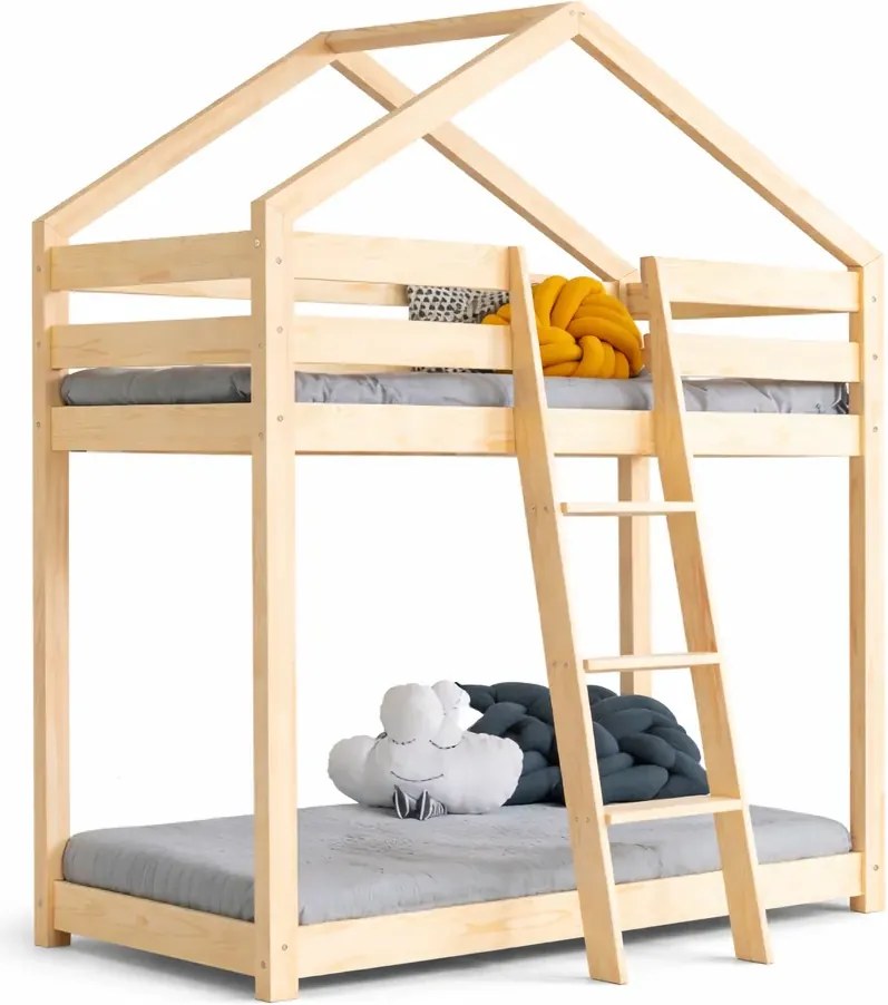 Piętrowe łóżko domek dla dzieci P8-K39