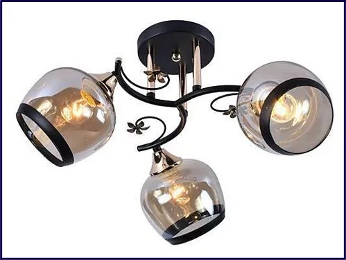 Czarno-złoty nowoczesny potrójny żyrandol - 5X A274 T1-K89