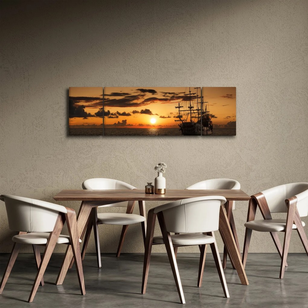 Obraz - Statek piracki (170x50 cm)