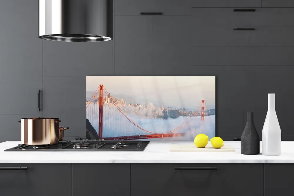 Panel Szklany Most nad Oceanem Chmur