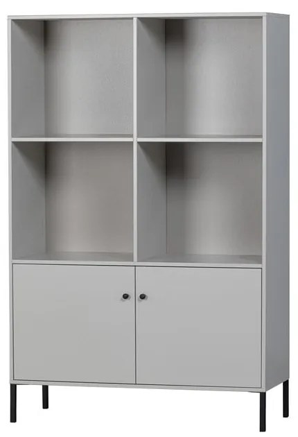 Jasnoszary regał z litego drewna sosnowego 107x160 cm Xam – WOOOD
