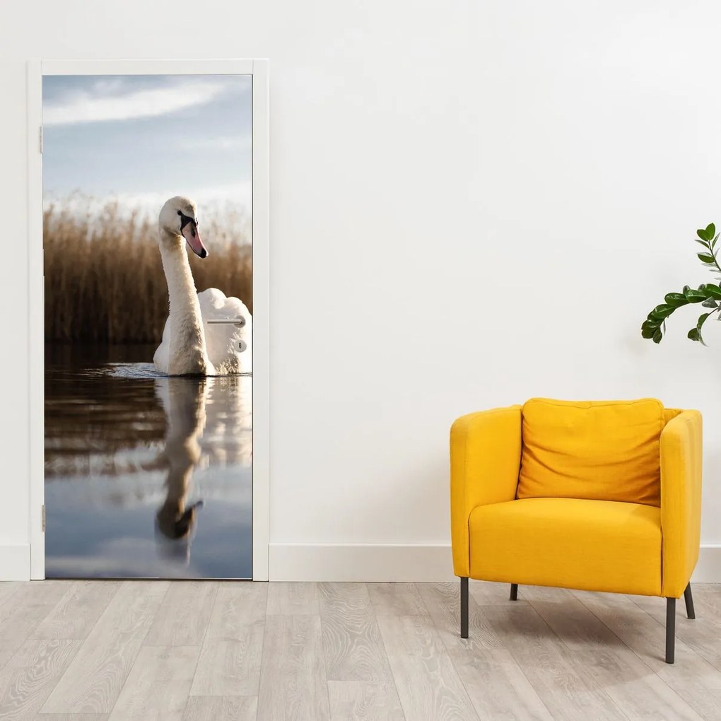 Fototapeta na drzwi - Łabędź (95x205cm)
