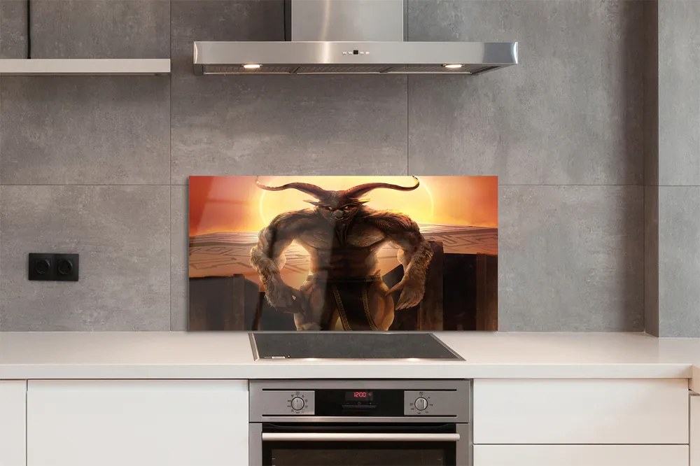 Panel nad Blat Kuchenny Postać o Zachodzie Słońca