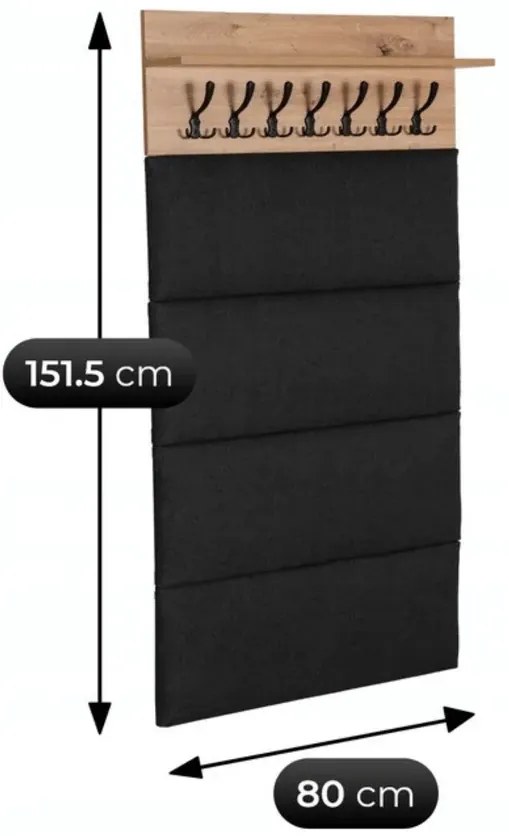 Tapicerowany ścienny wieszak 80 cm P5-B61