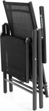 Ogrodowe aluminiowe krzesło składane z podnóżkiem RELAX - an