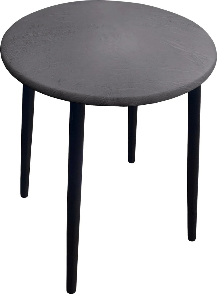 Taboret TRIX stelaż metalowy STOŁEK LOFT : Kolor nogi - Czarna stożek, Kolor tkaniny - SKAJ - AL11, Typ tkaniny - Skaj