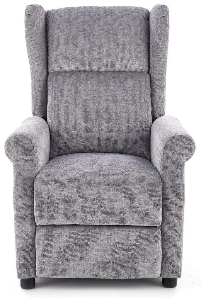 Fotel Uszak Rozkładany z Masażerem Popielaty, Szary AGUSTIN M