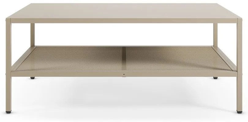 Kremowy metalowy stolik 60x100 cm Fayna – Marckeric