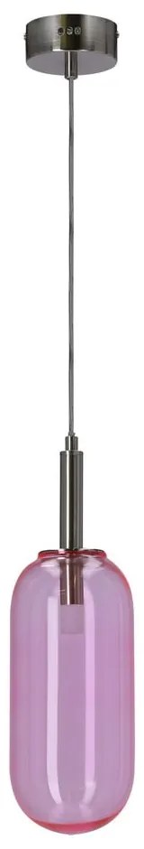 Fioletowa lampa wisząca LED ze szklanym kloszem ø 13 cm Fiuggi – Candellux Lighting