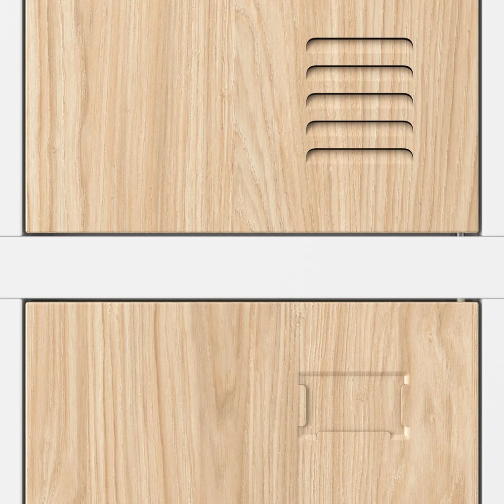 Szafa socjalna 6-drzwiowa Eco Design Igor 90x45x185 cm biały/dąb sonoma