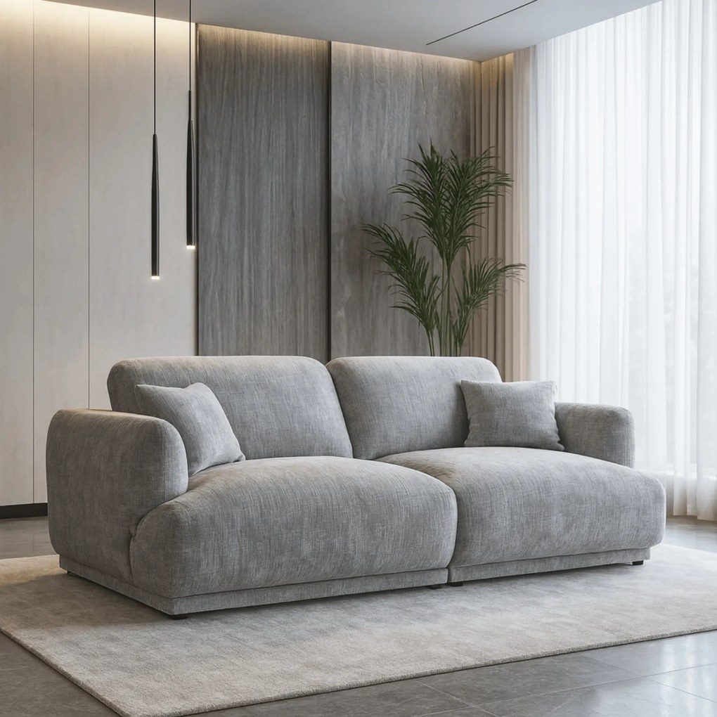 Sofa AMBELIA Dwuosobowa Szara Nowoczesna