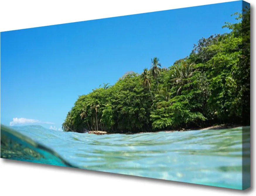 Obraz canvas Samotne Drzewo nad Morzem