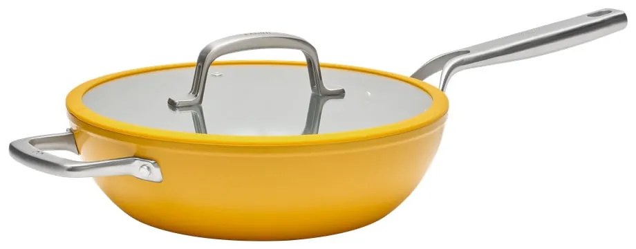 Patelnia z pokrywką/z powłoką ceramiczną wok ø 28 cm Meda 3.0 – FABINI