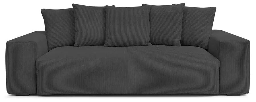 Szara sztruksowa sofa 280 cm Voltaire – Bobochic Paris