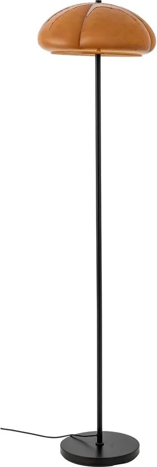 Lampa stojąca w kolorze ochry ze szklanym kloszem (wysokość 157 cm) Kinoko – Bloomingville