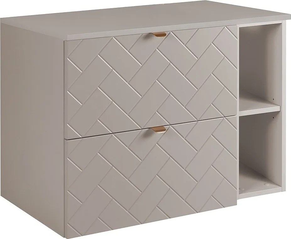 Meble łazienkowe, Kaszmir, 80 x 57 x 46 cm, złote uchwyty