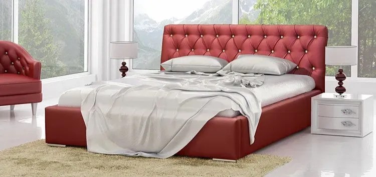 Pikowane łóżko w stylu glamour Florentino 3X 120x200 - 44 kolory