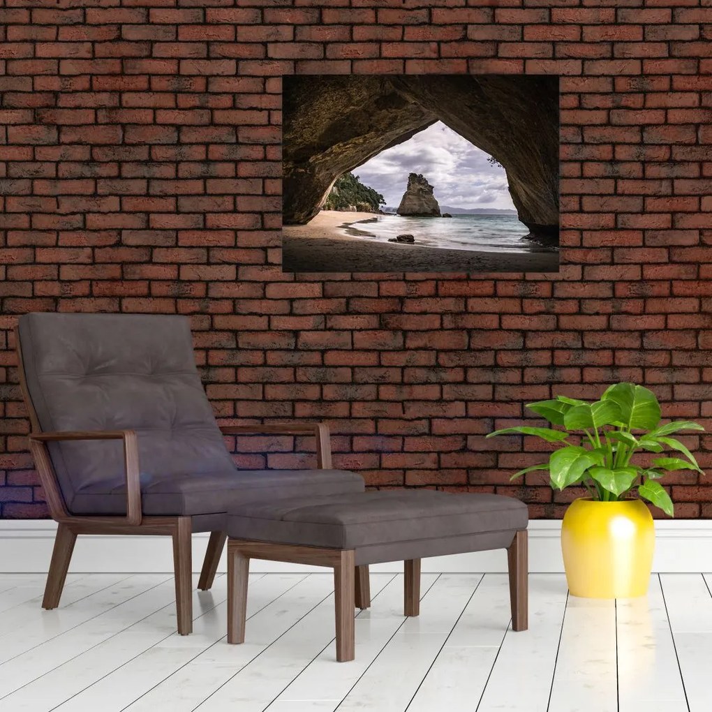Obraz na szkle z jaskini, Nowa Zelandia (70x50 cm)