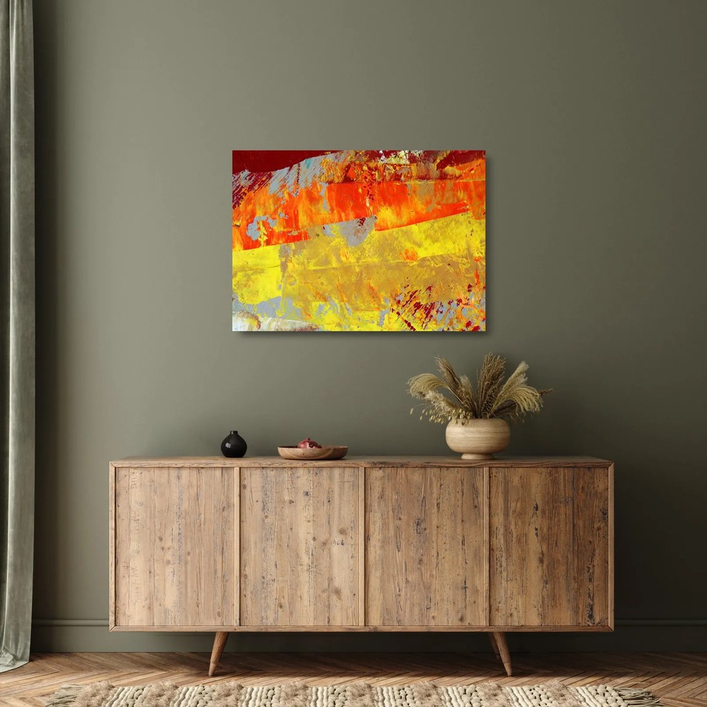 Obraz na szkle abstrakcji - malarstwo (70x50 cm)