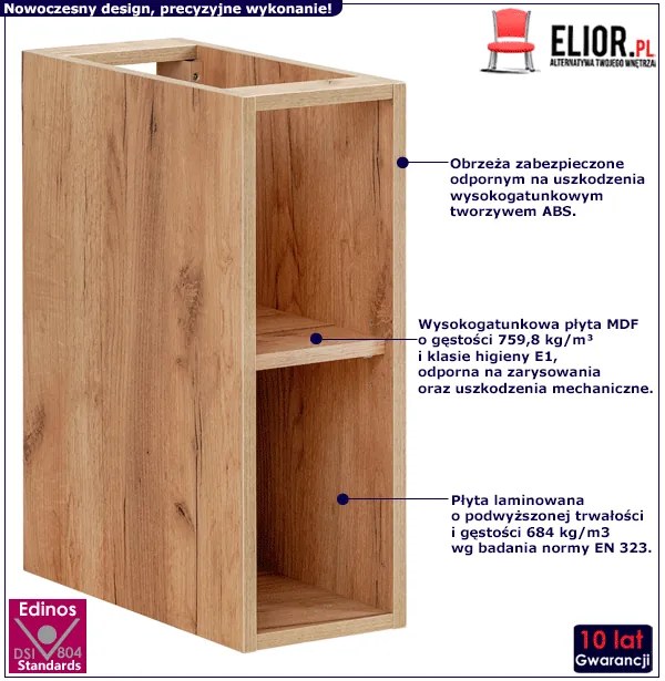 Szafka łazienkowa z odkrytymi półkami C0-H33