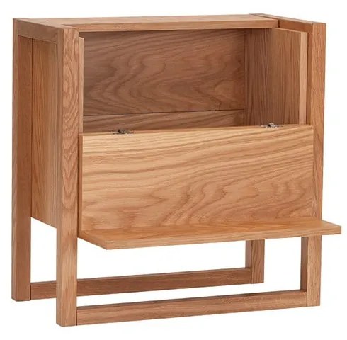 Barek z drewna dębowego w naturalnym kolorze 59x60 cm Woodman NewEst