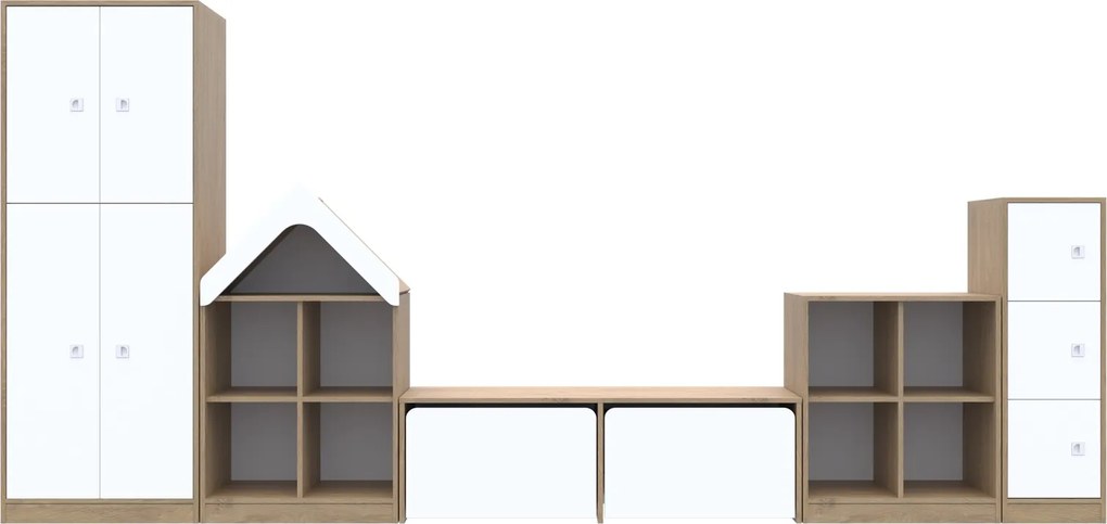 Zestaw modułowych mebli dla przedszkolaków Blox Base 14