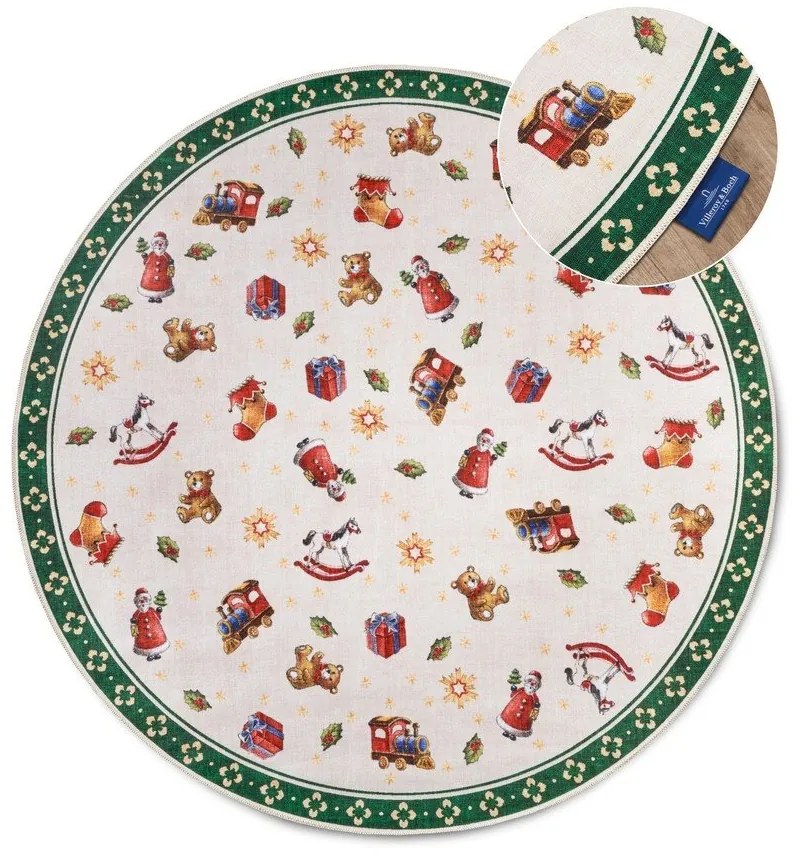 Zielony okrągły dywan ze świątecznym motywem ø 150 cm Green Christmas – Villeroy&amp;Boch