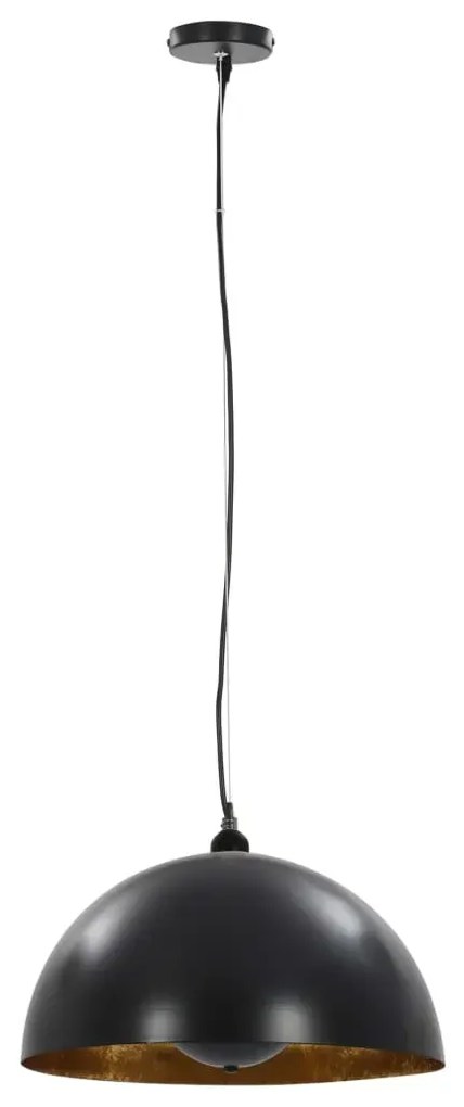 Czarno-złote półokrągłe lampy wiszące 2 sztuki - EX104 E5-P38