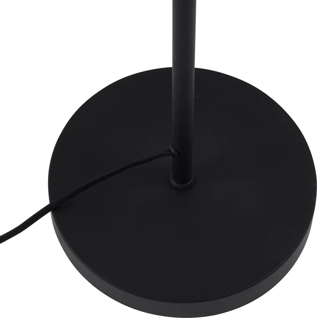 Stylowa lampa podłogowa w stylu retro, czarna z zielonym szkłem - Bizle