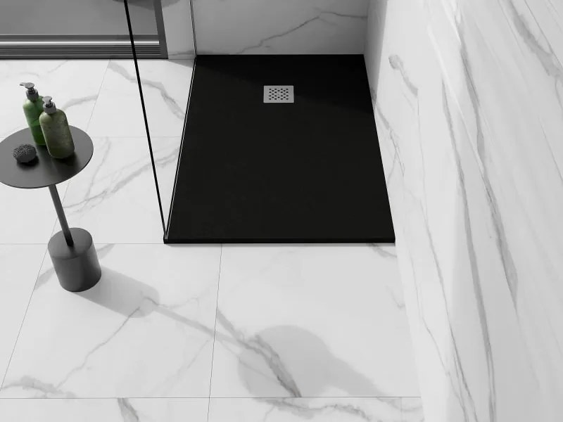 Mexen Stone+ brodzik kompozytowy prostokątny 100 x 90 cm, czarny - 44709010