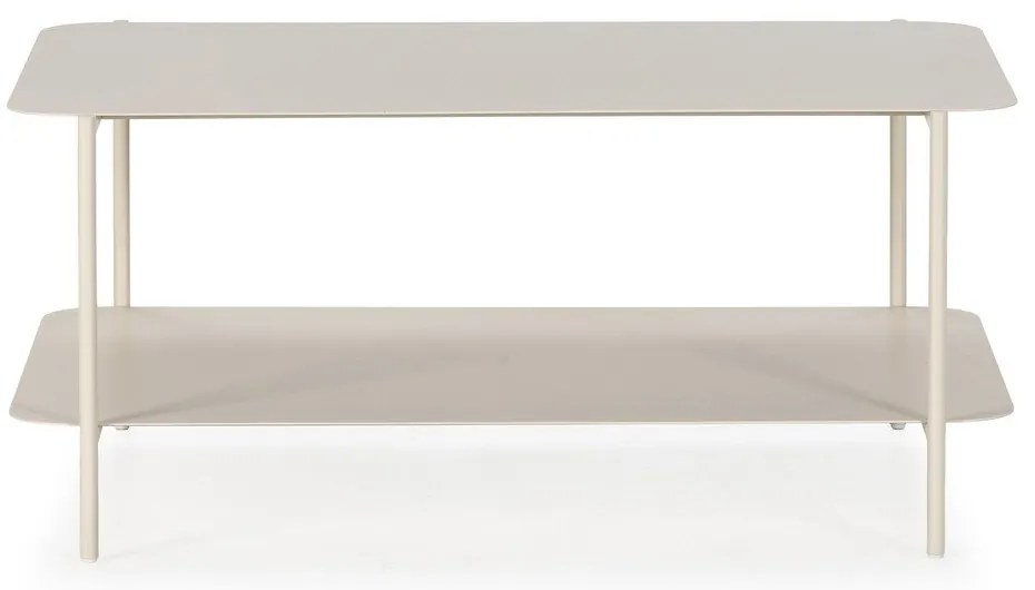 Kremowy metalowy stolik 58x90 cm Beatrix – MOME