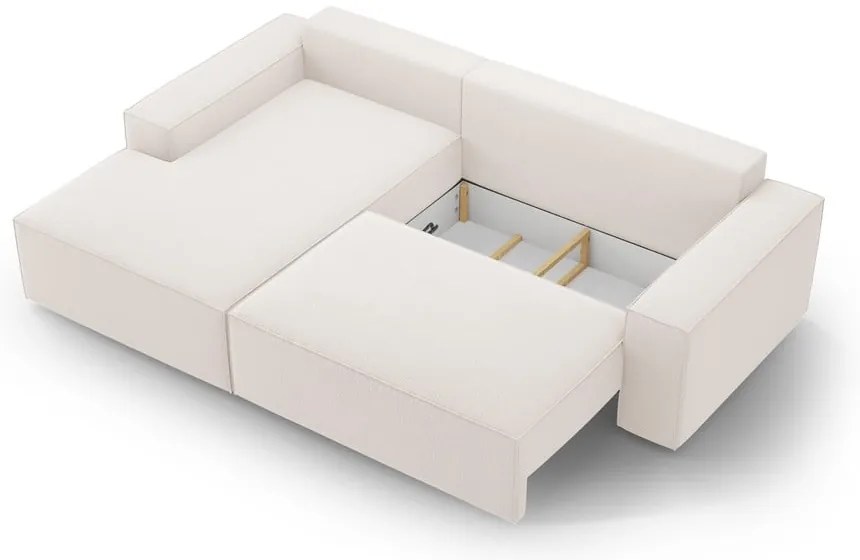 Beżowy rozkładany narożnik (lewostronny) Jodie – Micadoni Home