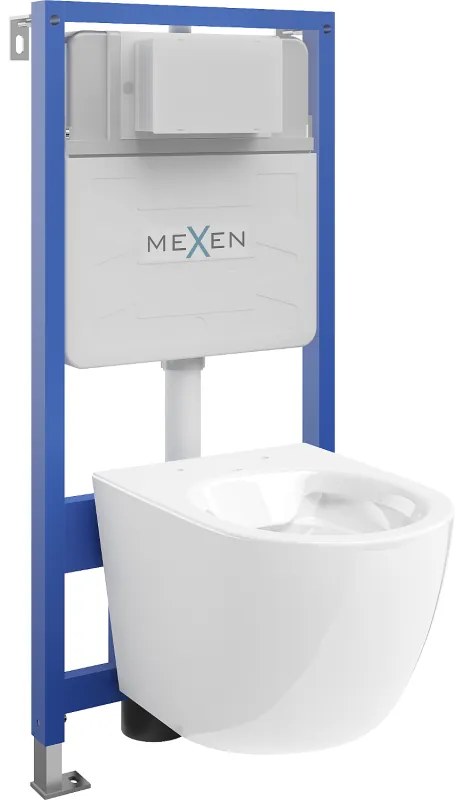 Mexen zestaw podtynkowy WC stelaż Fenix Slim z miską WC Lena, biały połysk - 6103322XX00