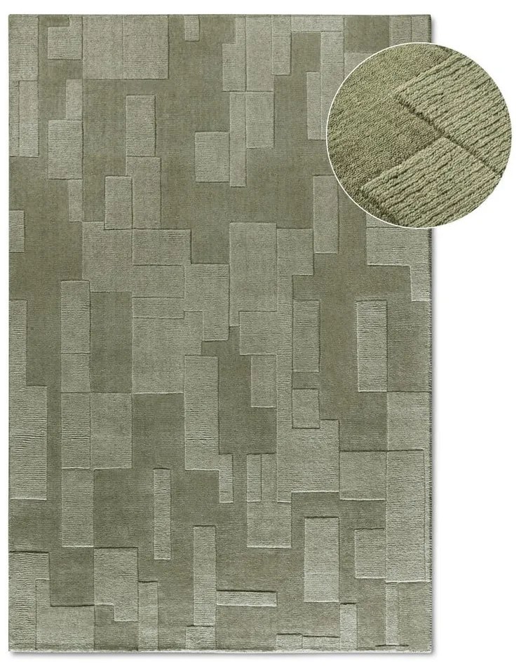 Zielony wełniany dywan tkany ręcznie 160x230 cm Wilhelmine – Villeroy&amp;Boch