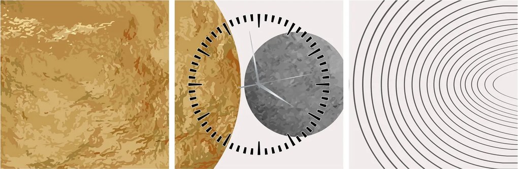 Obraz - Rustykalne łuki N⁰4 (z zegarem) (90x30 cm)