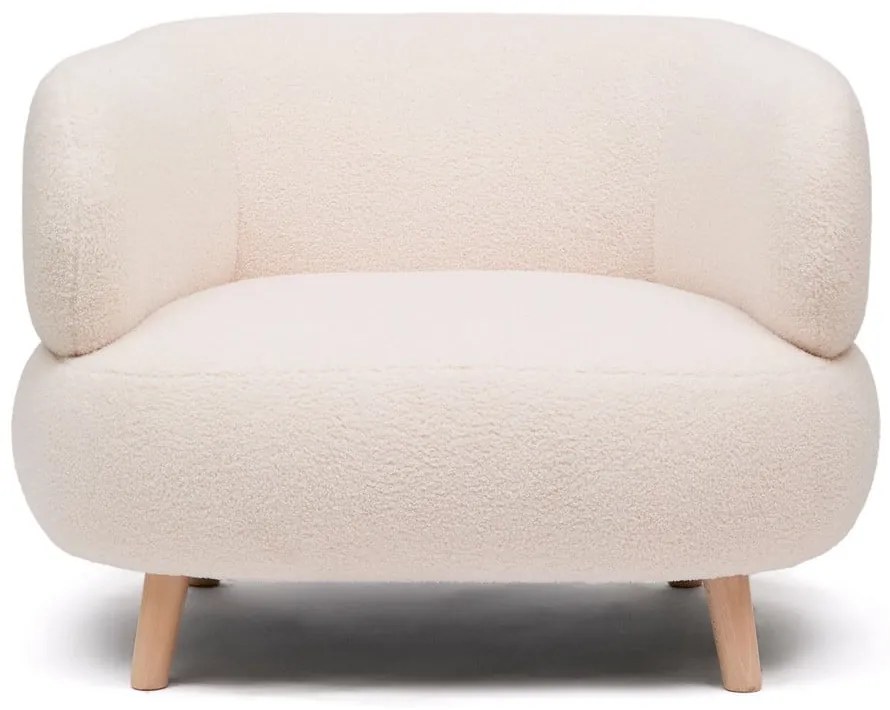 Beżowy fotel z materiału bouclé Luisa – Kave Home