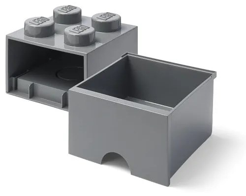 Ciemnoszary dziecięcy pojemnik z szufladą LEGO®
