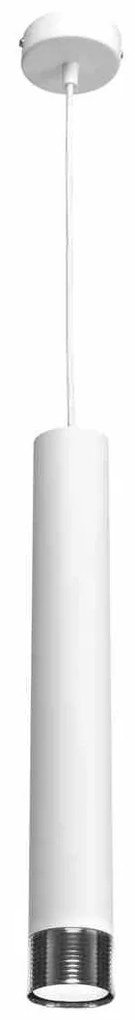 Lampa wisząca, biała, nad wyspę DANI WHITE/CHROME 1xGU10