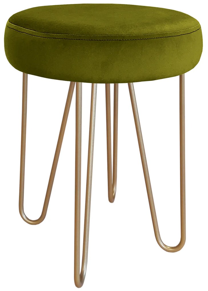 Taboret Venus HAIRPIN noga złota BL75