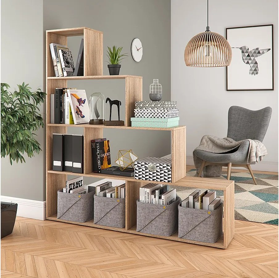 Półka na schody sonoma 163x29x155