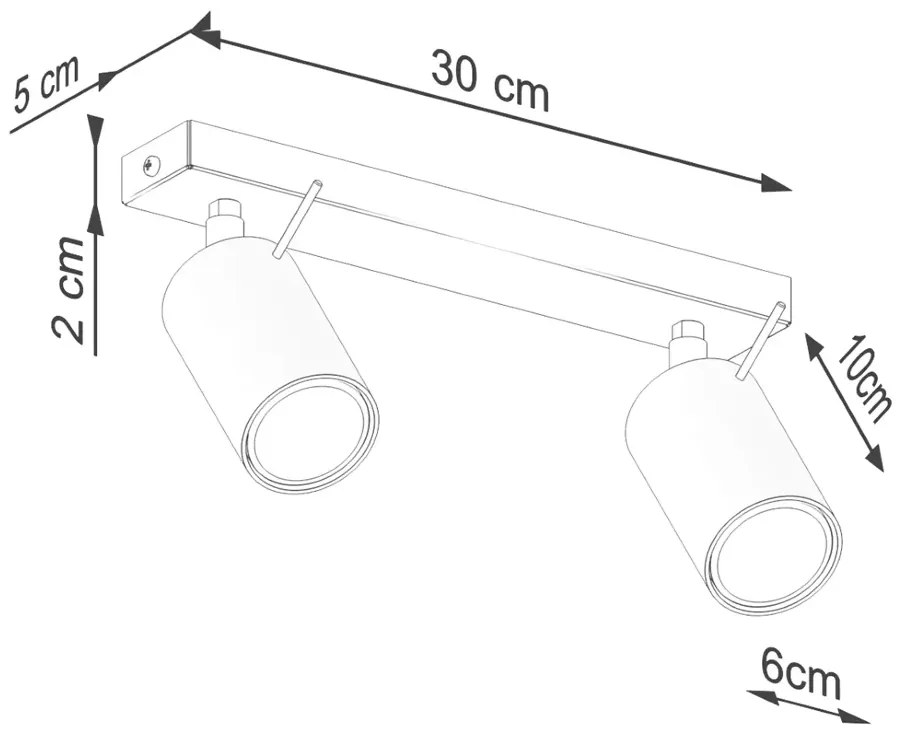 Loftowa beżowa lampa sufitowa - M063 Laxi 3X