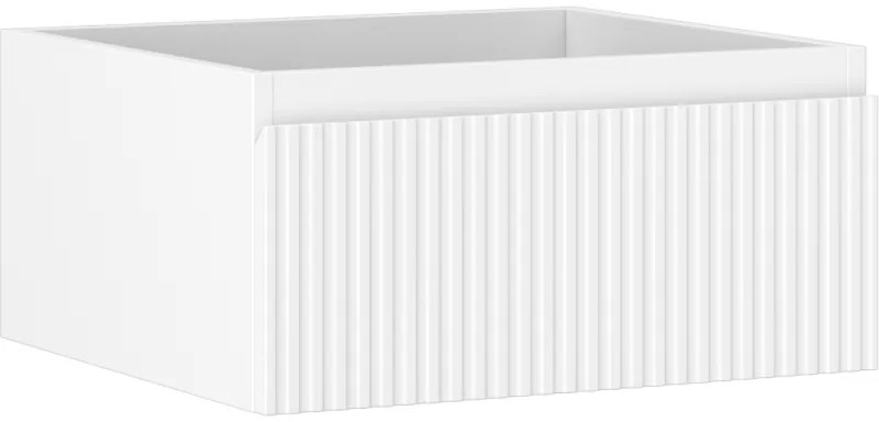 Mexen Rivel szafka łazienkowa podumywalkowa 50 cm, 1 szuflada, ryflowana , biała mat- 91A20-05023-1-BF01