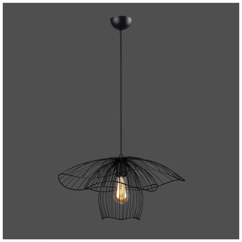 Czarna lampa wisząca Squid Lighting Root, wys. 123 cm