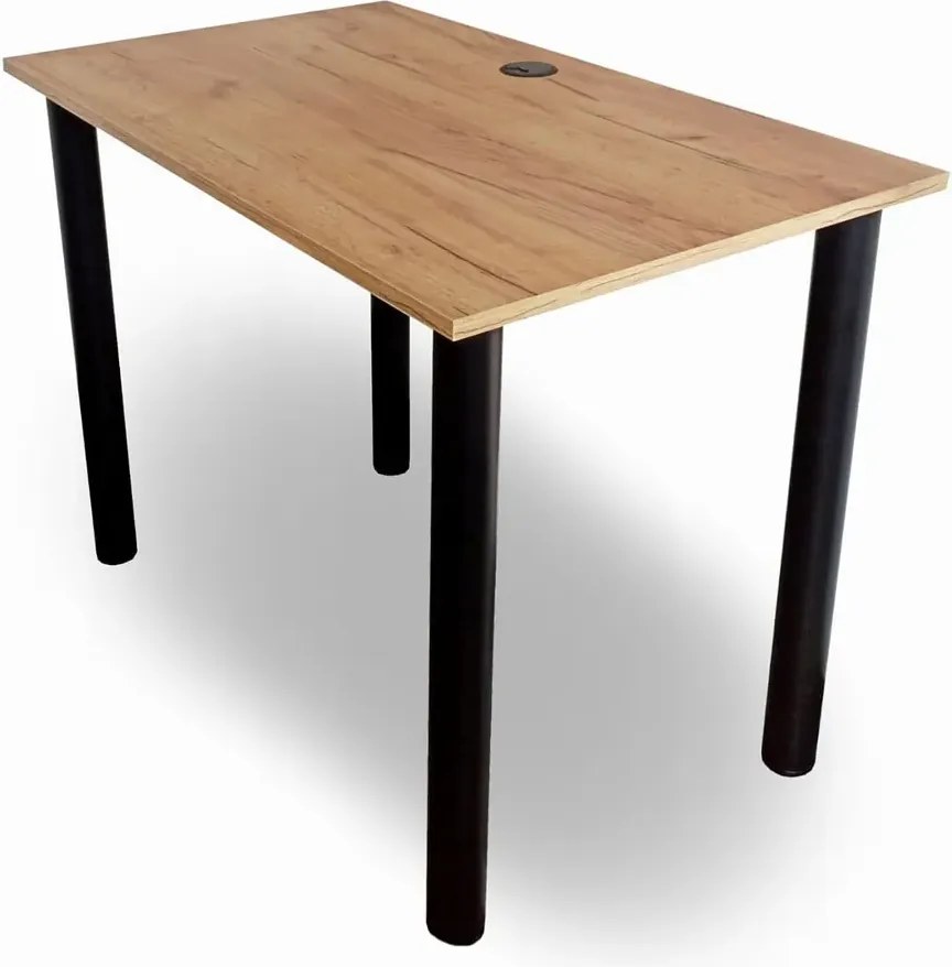 Industrialne biurko z regulowanymi nogami 90x60 dąb craft złoty B9-P36