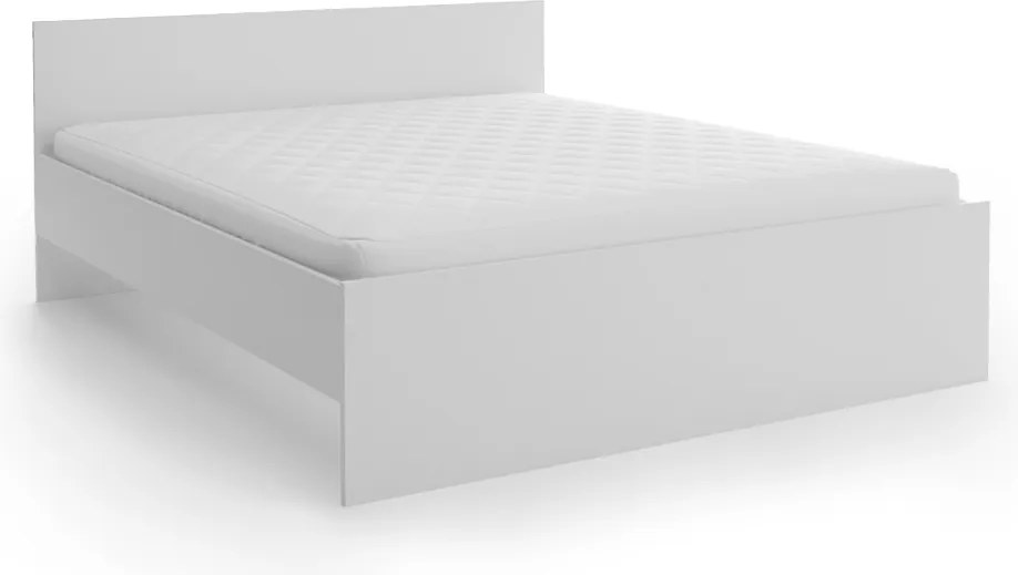 Łóżko ELISA 120 x 200 cm, białe Stelaż: Ze stelażem listwowym rolowanym, Materac: Materac Deluxe 10 cm