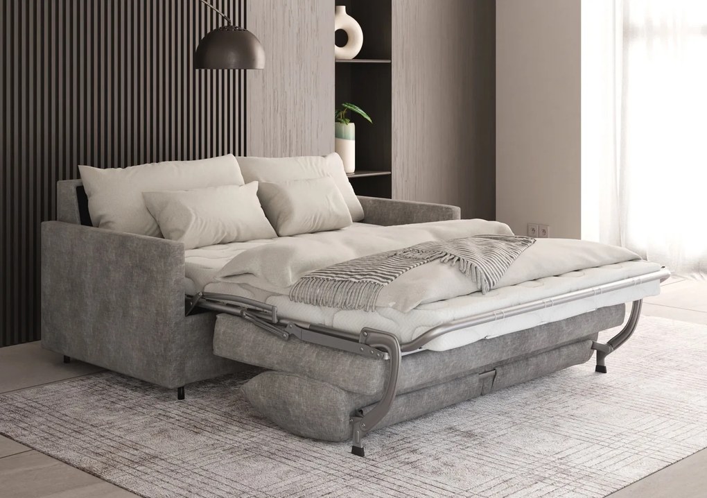 Sofa z funkcją spania Carmen, z materacem i stelażem włoskim